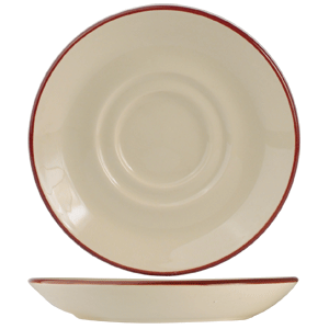 Блюдце «Кларет»; материал: фарфор; диаметр=11 см.; бежевая,бордо