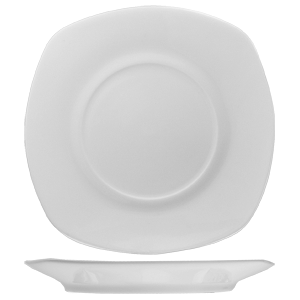 Блюдце квадратное «Проотель»; материал: фарфор; длина=11.5, ширина=11.5 см.; белый