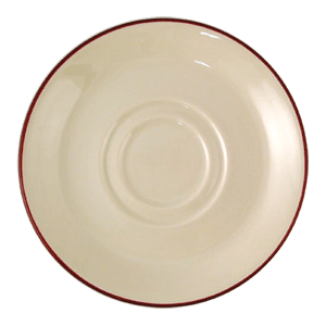 Блюдце «Кларет»; материал: фарфор; диаметр=16 см.; бежевая,бордо