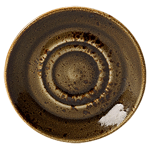 Блюдце «Крафт»; материал: фарфор; диаметр=143, высота=15 мм; коричневый