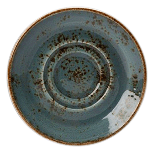 Блюдце «Крафт»; материал: фарфор; диаметр=14.5 см.; синий