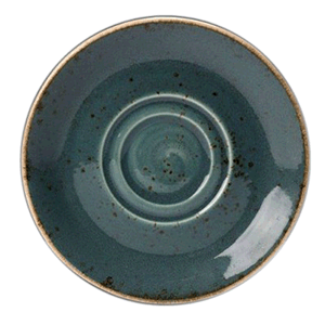 Блюдце «Крафт»; материал: фарфор; диаметр=16.5 см.; синий