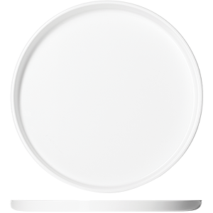 Блюдо круглое с бортом «Кунстверк»; фарфор; D=20см; белый