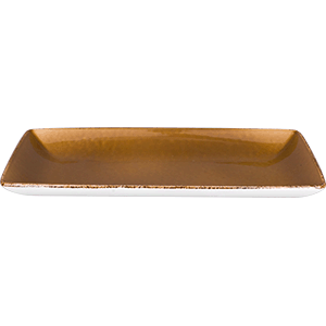 Блюдо прямоугольное «Террамеса мастед»; фарфор; L=29, B=14см; светло-коричневая