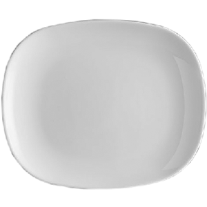 Блюдо прямоугольное «Эволюшнс»;  стекло;  ,L=28,B=23см;  белый