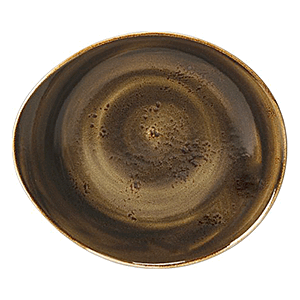 Салатник «Крафт»; материал: фарфор; 125 мл; высота=5.5, длина=13, ширина=9.5 см.; коричневый