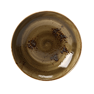 Салатник «Крафт»; материал: фарфор; 1000 мл; диаметр=25.5, высота=3.5 см.; коричневый