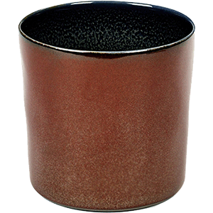 Салатник «Цилиндр»; керамика; D=7.5,H=7.5см; коричневый ,синий