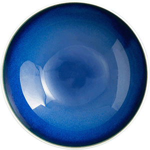 Салатник «Абиссос»; фарфор; D=21, H=60мм; белый, синий