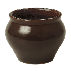 Горшок для запекания; керамика; 70 мл; диаметр=6, высота=5 см.; темно-коричневая