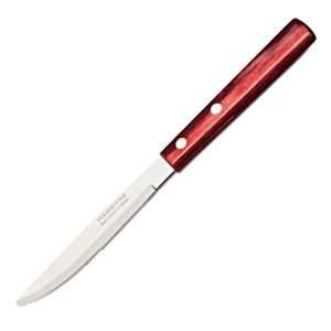 Нож столовый с деревянной ручкой (3 штуки)  сталь нержавеющая  длина=200/105, ширина=10 мм Tramontina