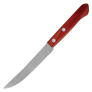 Нож для стейка с деревянныйручкой (3 штуки)  сталь нержавеющая  длина=228/115, ширина=7 мм Tramontina