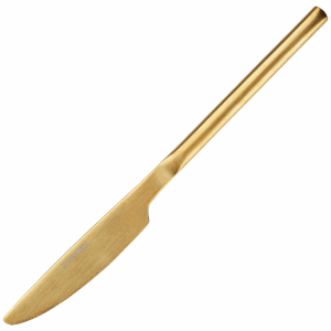 Нож столовый «Саппоро бэйсик»;  сталь нержавеющая;  ,L=22см;  золотой, матовый