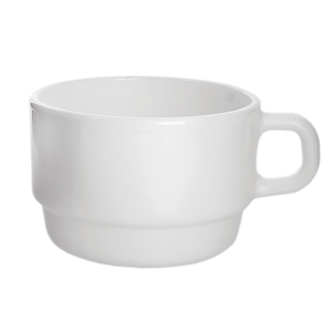 Чашка кофейная «Перформа»; стекло; 90 мл; диаметр=65, высота=40, длина=85 мм; белый