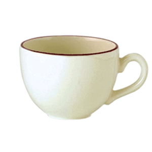 Чашка кофейная «Кларет»; материал: фарфор; 85 мл; диаметр=6.5, высота=5, длина=8.5 см.; бежевая,бордо