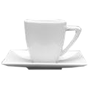 Чашка кофейная «Классик»; материал: фарфор; 150 мл; диаметр=7, высота=7.5, ширина=10 см.; белый