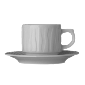 Чашка кофейная «Нестор»; материал: фарфор; 100 мл; диаметр=6, высота=5.5, ширина=8.5 см.; белый