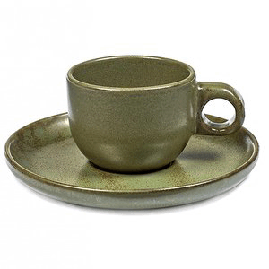 Пара кофейная для эспрессо «Серфис»  керамика  зеленый  Serax