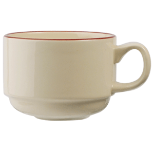 Чашка кофейная «Кларет»; материал: фарфор; 100 мл; диаметр=6.5, высота=5, длина=8.5 см.; бежевая,бордо