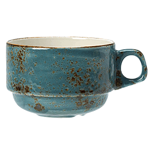 Чашка кофейная «Крафт»; материал: фарфор; 100 мл; диаметр=6.5, высота=5, длина=8.5 см.; синий