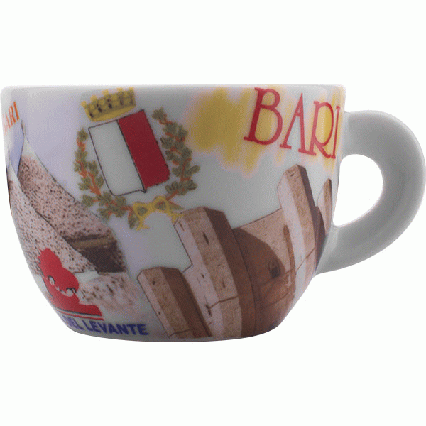 Чашка кофейная с декором капучино «Bella Italia 2»; 190мл