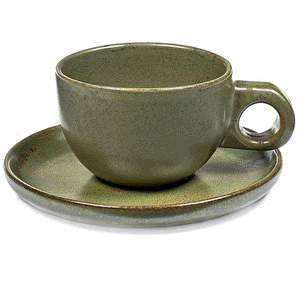Пара кофейная для лунго «Серфис»  керамика  зеленый  Serax