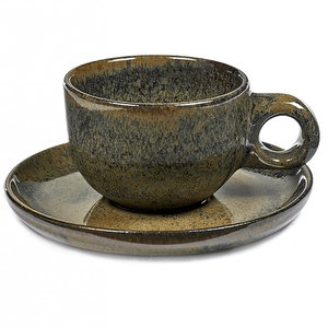 Пара кофейная для лунго «Серфис»  керамика  сизый Serax