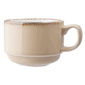 Чашка чайная «Террамеса вит»; материал: фарфор; 225 мл; диаметр=8, высота=6, длина=11 см.; бежевая