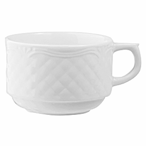 Чашка чайная «Афродита»; материал: фарфор; 190 мл; диаметр=8, высота=5.5, длина=10 см.; белый