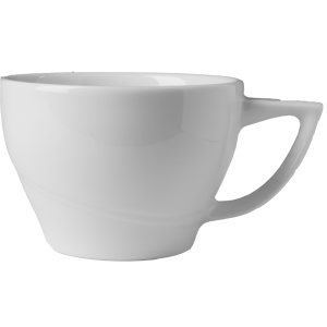 Чашка чайная «Атлантис»; материал: фарфор; 200 мл; диаметр=10, высота=7, длина=13.5, ширина=10 см.; белый