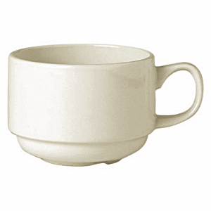 Чашка чайная «Айвори»;  фарфор;  225мл;  D=80,H=60,L=108мм;  слон.кость