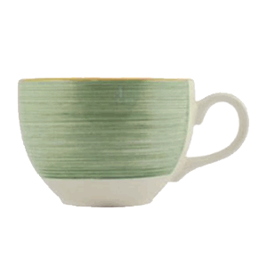 Чашка чайная «Рио Грин»; материал: фарфор; 227 мл; цвет: белый, зеленый