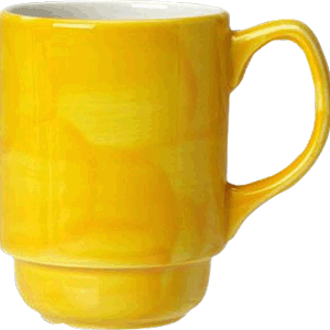 Кружка «Фридом Еллоу»; фарфор; 260мл; белый, желтый 