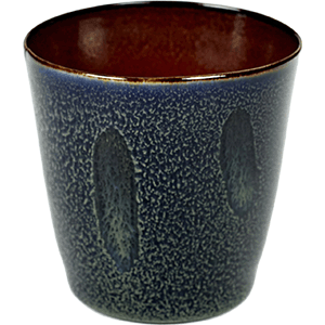 Стакан; керамика; 180мл; D=7,H=7.5см; синий, коричневый