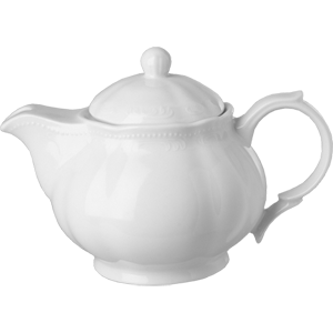 Чайник «В.Виена»; материал: фарфор; 550 мл; высота=13.5, длина=19, ширина=12.5 см.; белый