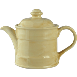 Чайник с крышкой «Хани»; материал: фарфор; 510 мл; диаметр=10, высота=13, длина=18 см.; бежевая