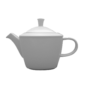 Чайник «Виктория»; материал: фарфор; 400 мл; диаметр=6.5, высота=12.5, длина=17.7, ширина=10.6 см.; белый