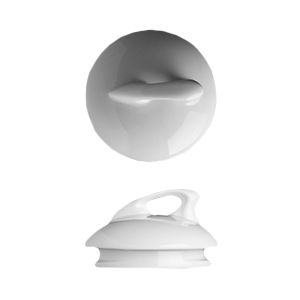 Крышка для чайника артикул3150334 «Мелодия»; материал: фарфор; диаметр=7.8, высота=4.3 см.; белый