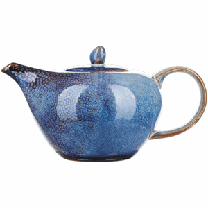 Чайник «Ирис»; фарфор; 0,7л; голубой