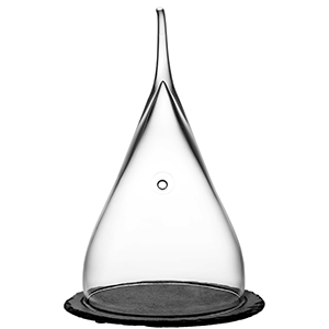 Поднос для сыра с крышкой натуральный камень   хрустальное стекло  D=28/20,H=35см NUDE