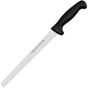 Нож для хлеба «Проотель»; сталь нержавеющая,пластик; L=39/25,B=2.5см; металлический
