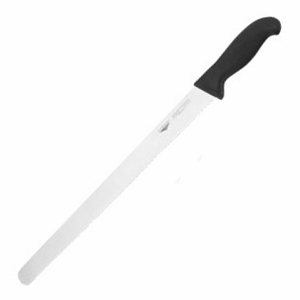 Нож для хлеба; сталь, пластик; длина=49/36, ширина=3 см.; цвет: черный