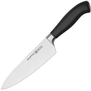 Нож поварской «Платинум»; сталь; длина=280/160, ширина=38 мм; цвет: черный,металлический
