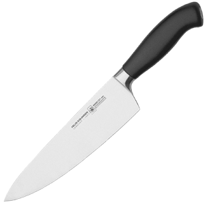 Нож поварской «Платинум»; сталь; длина=34/21, ширина=4.5 см.; цвет: черный,металлический