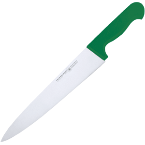 Нож поварской; сталь; длина=410/260, ширина=45 мм; зеленый,металлический