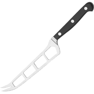 Нож для сыра «Глория Люкс»; сталь; высота=1.5, длина=26.5/14, ширина=8 см.; цвет: черный