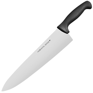 Нож поварской «Проотель»; сталь нержавеющая,пластик; L=43.5/29.5,B=6.5см; металлический ,черный