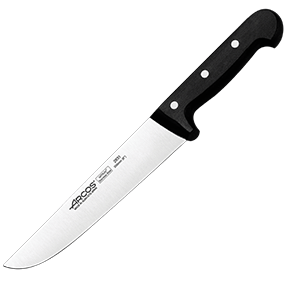 Нож для мяса «Универсал»; сталь нержавеющая,полиоксиметилен; L=20см; черный