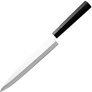 Нож кухонный для сашими; сталь нержавеющая,дерево; L=24см; металлич.,черный Нож кухонный для сашими; сталь нержавеющая,дерево; L=24см; металлич.,черный
