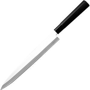 Нож кухонный для сашими; сталь нержавеющая,дерево; L=27см; металлич.,черный Нож кухонный для сашими; сталь нержавеющая,дерево; L=27см; металлич.,черный